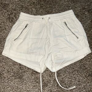 Forever 21 Cream Drawstring Shorts